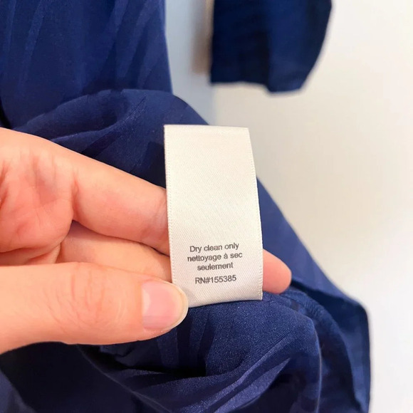 Ronny Kobo Shanaya Blue Zebra Animal Print Long Sleeve Draped Mini Dress M NWT - Picture 9 of 10